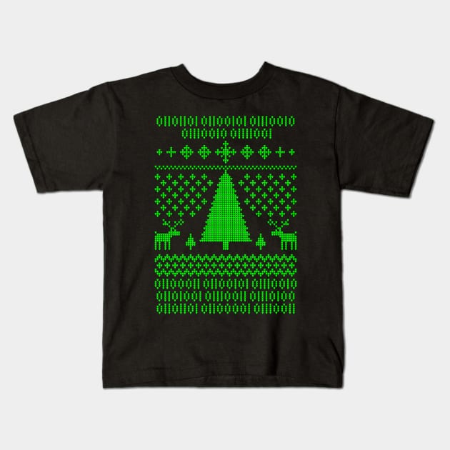 Binary Christmas Kids T-Shirt by manikx